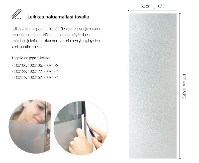 Okleina na okno z mleczną folią okienną