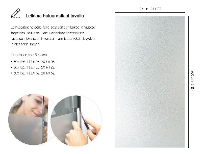 Okleina na okno z mleczną folią okienną