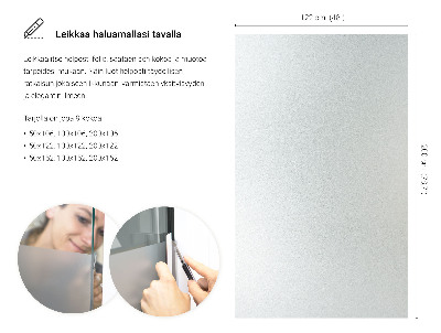 Okleina na okno z mleczną folią okienną