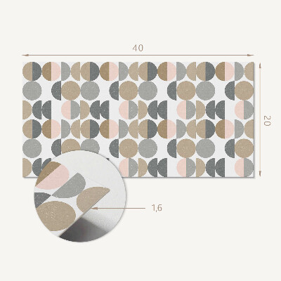Falvédő falburkoló panel Körök és félkörök geometriája