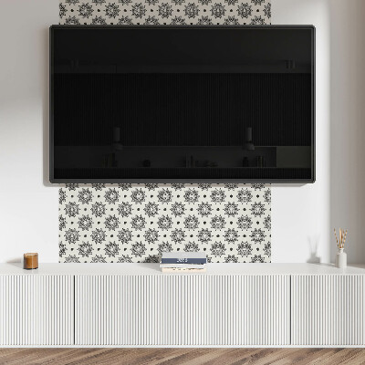 Pvc falpanel Mandala minta egy rácsban