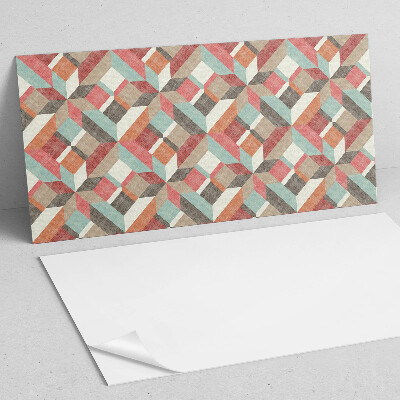 Falvédő falburkoló panel Geometria színes formákban