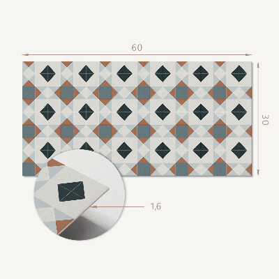 Dekorpanel falra Geometrikus csempe minta
