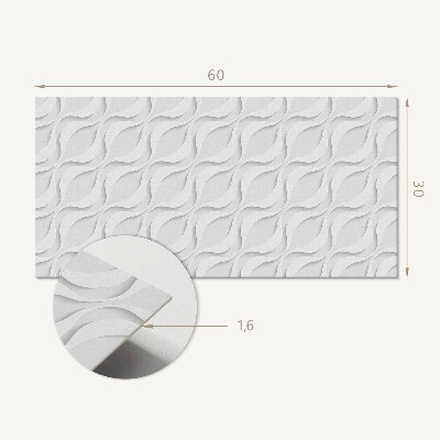 Falvédő falburkoló panel Hullámok 3D-ben