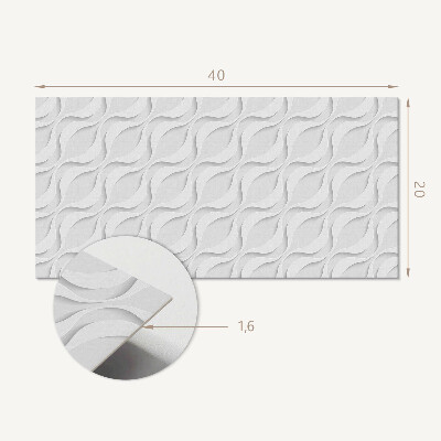 Falvédő falburkoló panel Hullámok 3D-ben