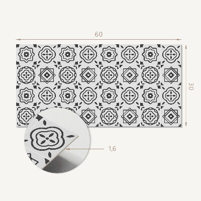 Dekorpanel falra Geometriai minták négyzetekben