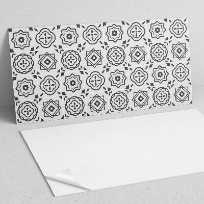 Dekorpanel falra Geometriai minták négyzetekben
