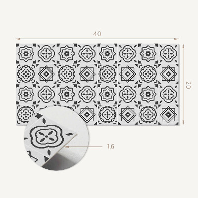 Dekorpanel falra Geometriai minták négyzetekben