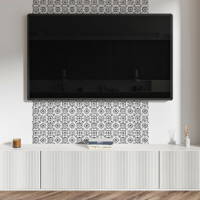 Dekorpanel falra Geometriai minták négyzetekben
