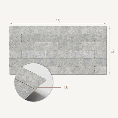Dekorpanel falra 3D tégla minta