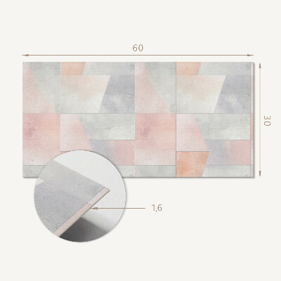 Dekorpanel falra Geometria pasztellben