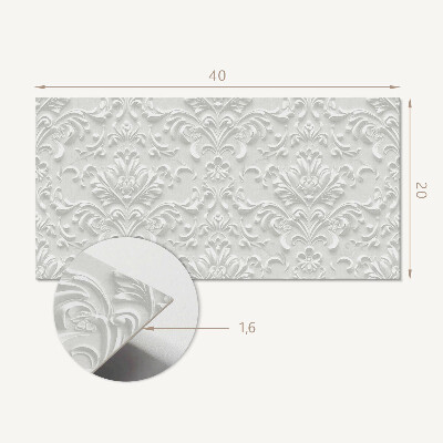 Falvédő falburkoló panel Elegáns dombormű minta