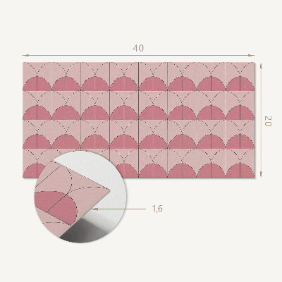 Pvc falpanel Geometriai félkörök az elrendezésben