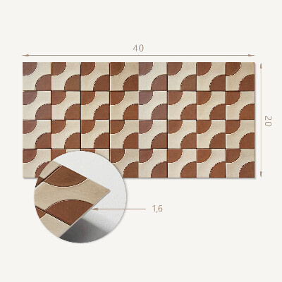 Falvédő falburkoló panel Geometrikus mintás csempe
