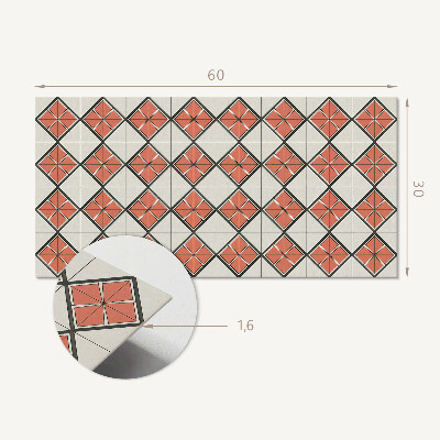 Falvédő falburkoló panel Geometrikus gyémánt minta