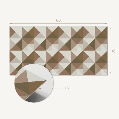 Falvédő falburkoló panel Geometria háromszögben