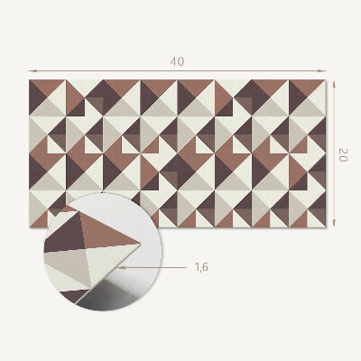 Pvc falpanel Geometriai minta háromszögekkel