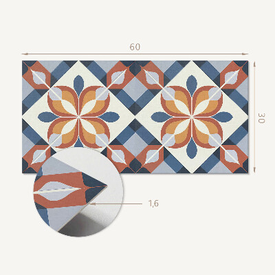 Pvc falpanel Geometrikus virágmintás