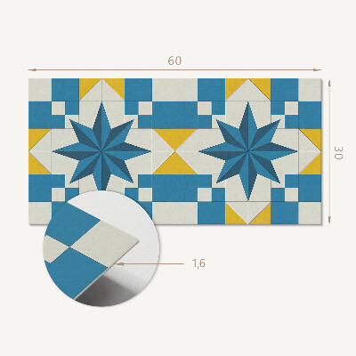 Dekorpanel falra Geometriai csillag minta