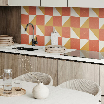 Falvédő falburkoló panel Geometria meleg tónusokkal