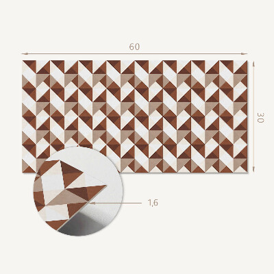 Falvédő falburkoló panel Geometrikus háromszög minta
