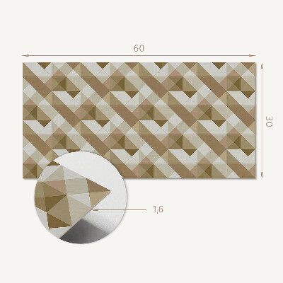 Pvc falpanel Geometria földszínekben