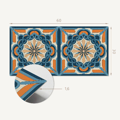 Falvédő falburkoló panel Mandala minta virágmotívummal