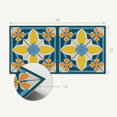 Pvc falpanel Virágos geometrikus minta
