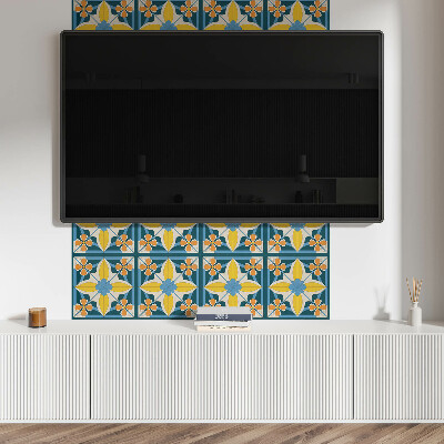 Pvc falpanel Virágos geometrikus minta