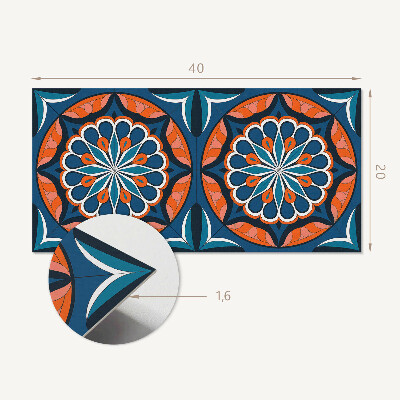 Falvédő falburkoló panel Mandala minta levelekkel