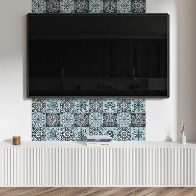 Dekorpanel falra Mandala minták egy rácsban