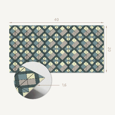 Dekorpanel falra Geometriai kockás minta