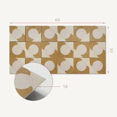 Falvédő falburkoló panel Geometriai körök és ívek