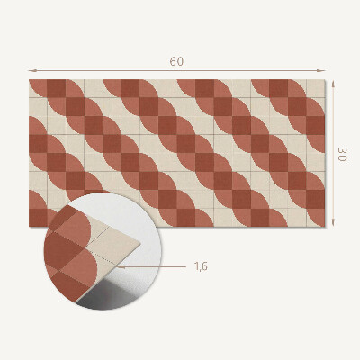 Dekorpanel falra Geometrikus hullámos minta