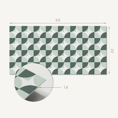Falvédő falburkoló panel Körök és négyzetek geometriája