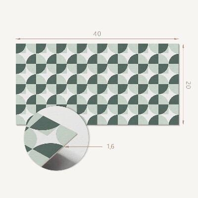 Falvédő falburkoló panel Körök és négyzetek geometriája
