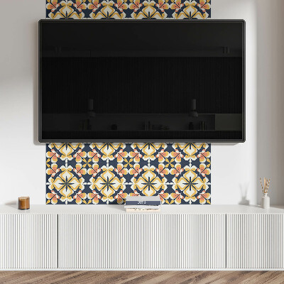 Dekorpanel falra Geometrikus virágmintás