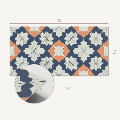 Dekorpanel falra Geometrikus virágmintás
