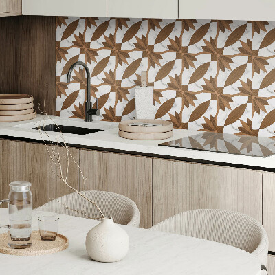 Dekorpanel falra Geometrikus minta fával