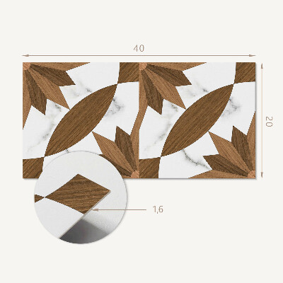 Dekorpanel falra Geometrikus minta fával
