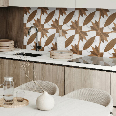 Dekorpanel falra Geometrikus minta fával