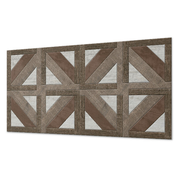 Falvédő falburkoló panel Fa és beton geometria
