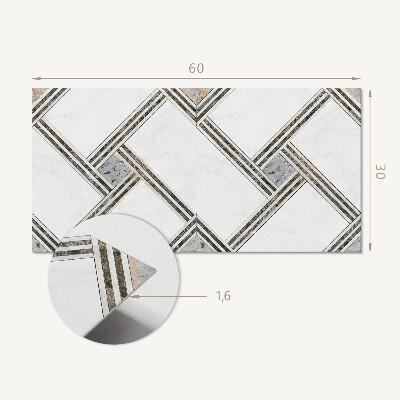 Dekorpanel falra Geometriai minta vonalakkal