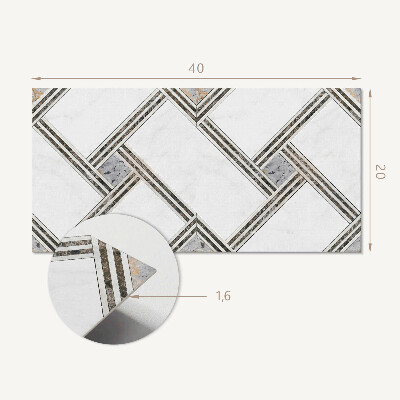 Dekorpanel falra Geometriai minta vonalakkal