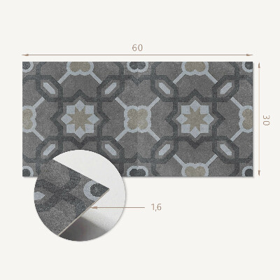 Pvc falpanel Geometrikus csempe minta