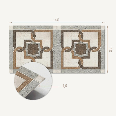 Falvédő falburkoló panel Geometrikus csempe minta