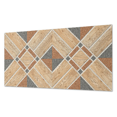 Pvc falpanel Geometrikus minta fával