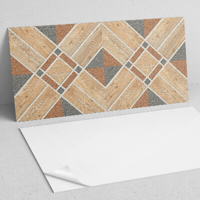 Pvc falpanel Geometrikus minta fával