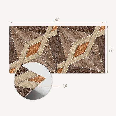 Dekorpanel falra Geometrikus fa minta