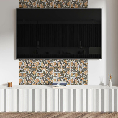 Falvédő falburkoló panel Kő mozaik minta